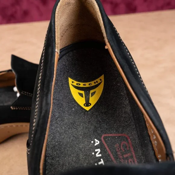 Michael Toschi Men Antibac CIS Comfortable Cusion Black Leather Loafers Sz 12M - Picture 7 of 9